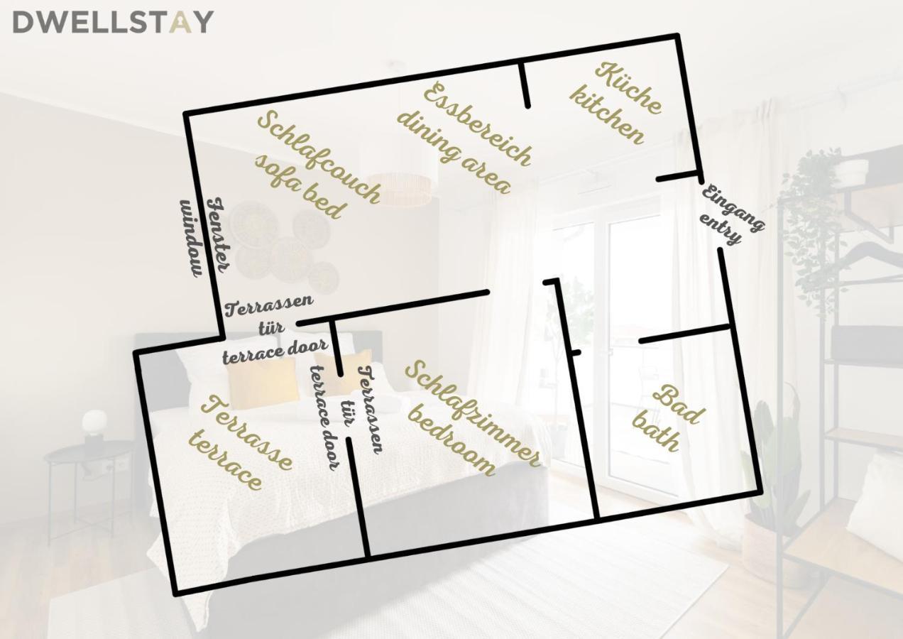 Dwellstay - Modernes Apartment I 55Qm I 2 Zimmer I Kueche I Bad I Terrasse I Tv I Wlan Bad Hersfeld Exteriér fotografie